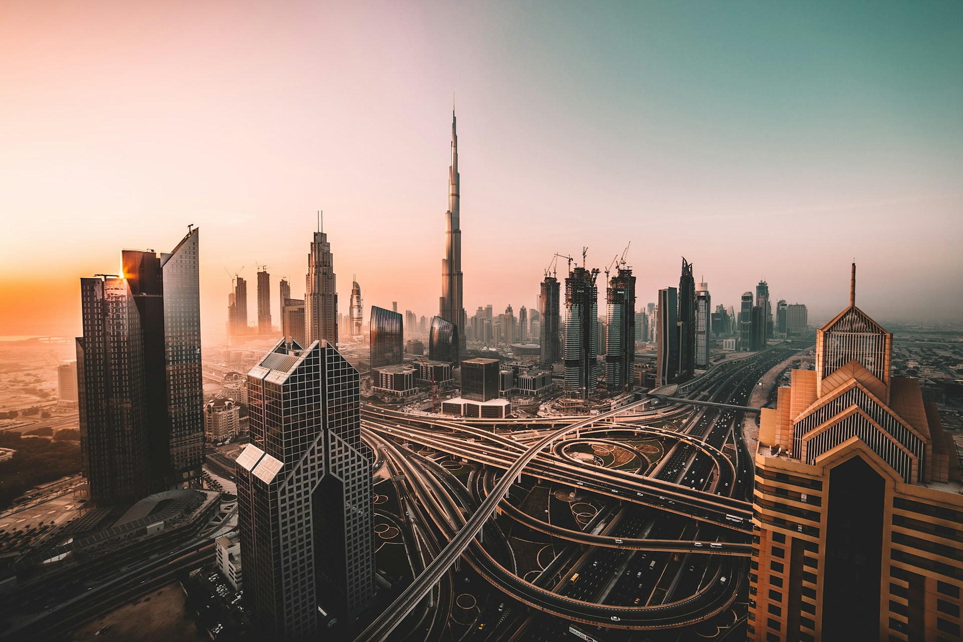 Dubai skyline with modern towers